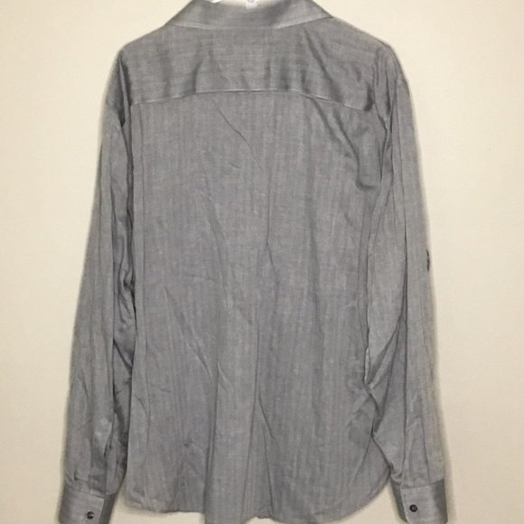 Men's Merona Gray Button Up Shirt XXL - Picture 4 of 5